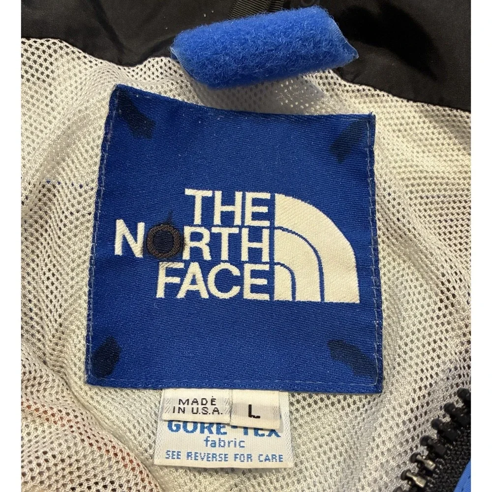 Vintage The North Face Jacket Mens Large Blue Black Mountain Guide Gore-Tex 90's